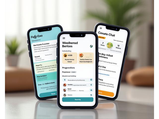 Interfaccia dell'app mobile Onda Salutis che mostra un piano wellness personalizzato e metriche di progresso