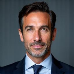 Ritratto professionale del Coach Luca Neri, con un'aria di calma fiducia.