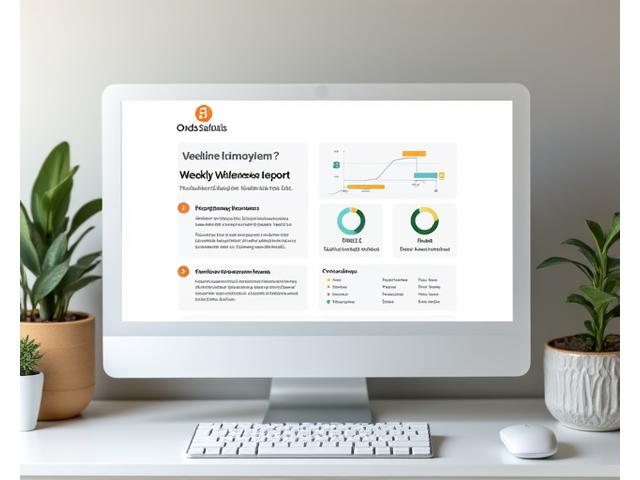 Interfaccia di un'email con un report di benessere settimanale di Onda Salutis, che mostra un riassunto dei progressi, grafici e consigli personalizzati.