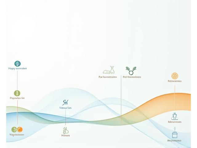 Infografica che mostra carboidrati, proteine e grassi su un fondo chiaro, con icone di scienza