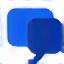 Icona di una nuvoletta di dialogo con frecce, simbolo di linee guida sui contenuti